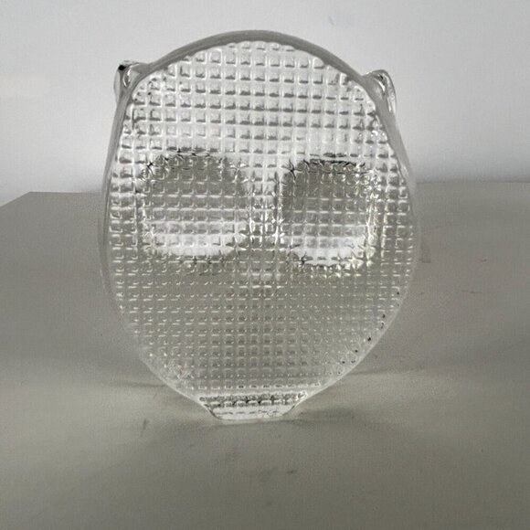 Crystal Owl Swedish Konst Glashyttan Urshult Clear Paperweight - Picture 5 of 10